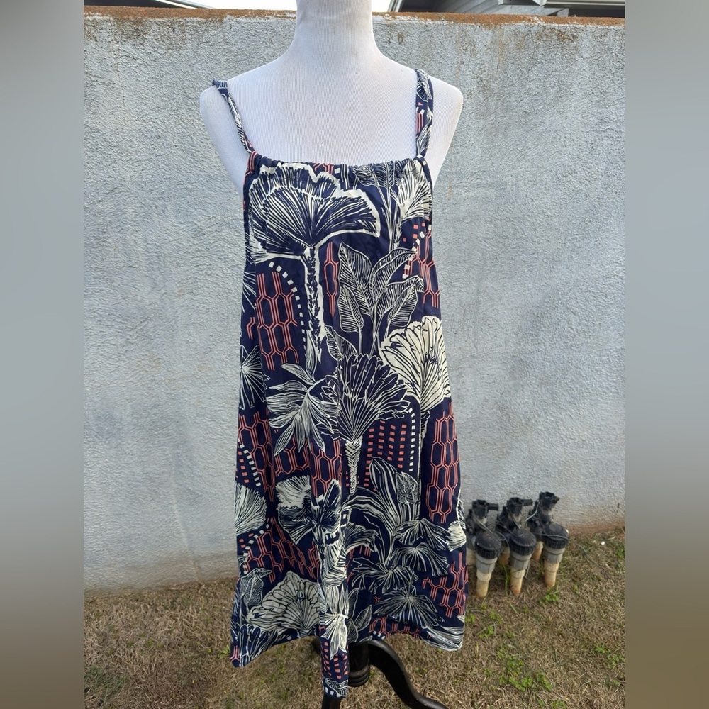 New Tori Richard Urban Oasis Sander Dress Navy Blue Women's Small